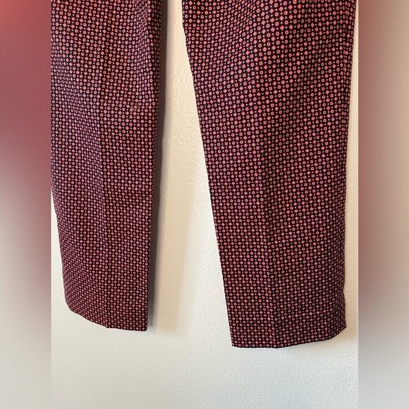 ANN Taylor Loft Women's 2 Marisa Pink Geometric Business Ankle‎ Pants Colorful - Picture 5 of 14